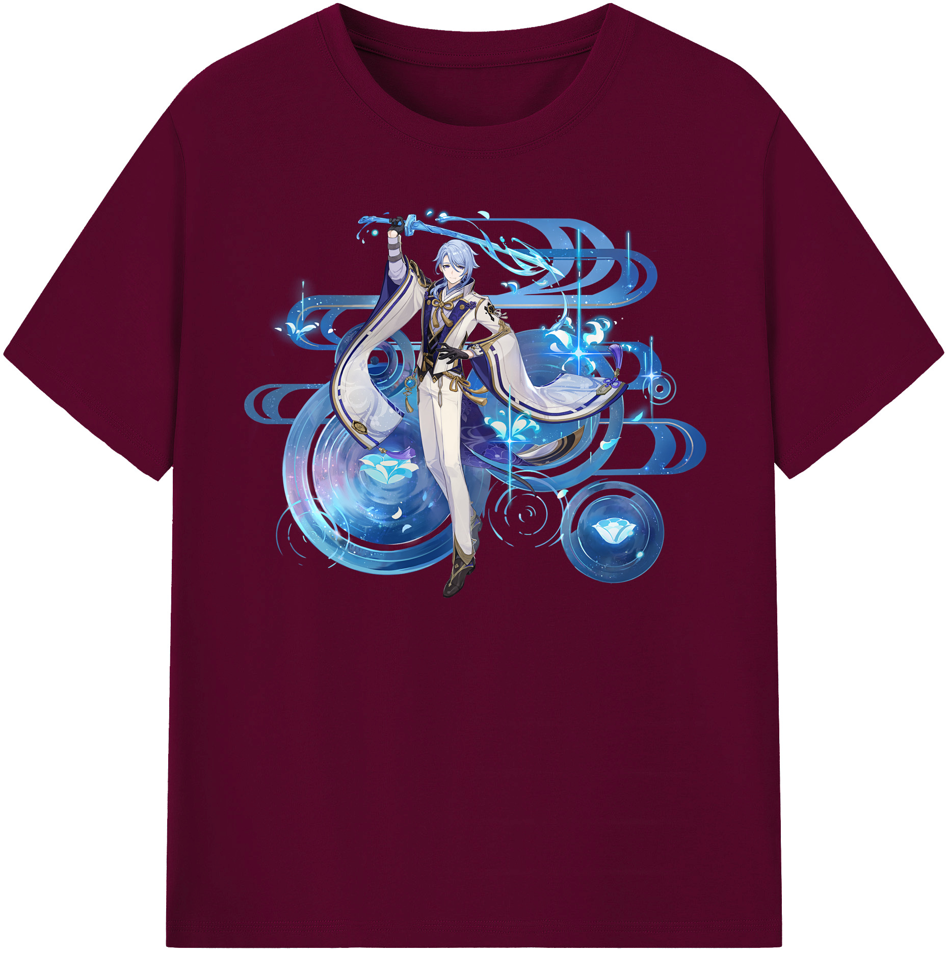 げんし神 神里綾人 かみさとあやと genshin Kamisato Ayato レディースカジュアルプリントTシャツ（綿100％）